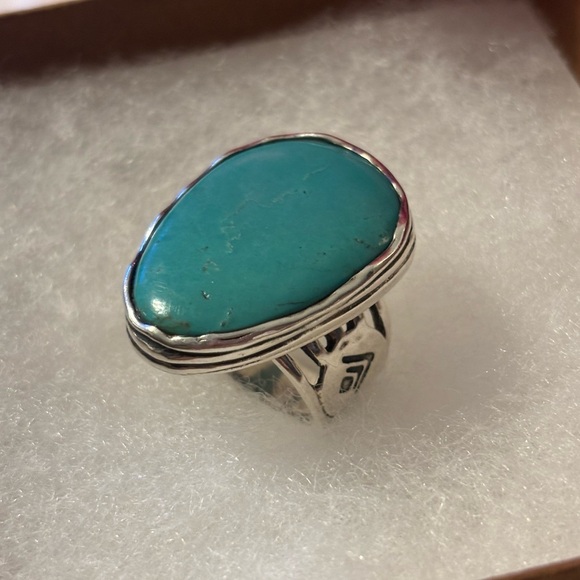 Silpada ‘Tumbled Turquoise’ Sterling Silver Bold Statement Ring R2017 Size 8 - Picture 9 of 15